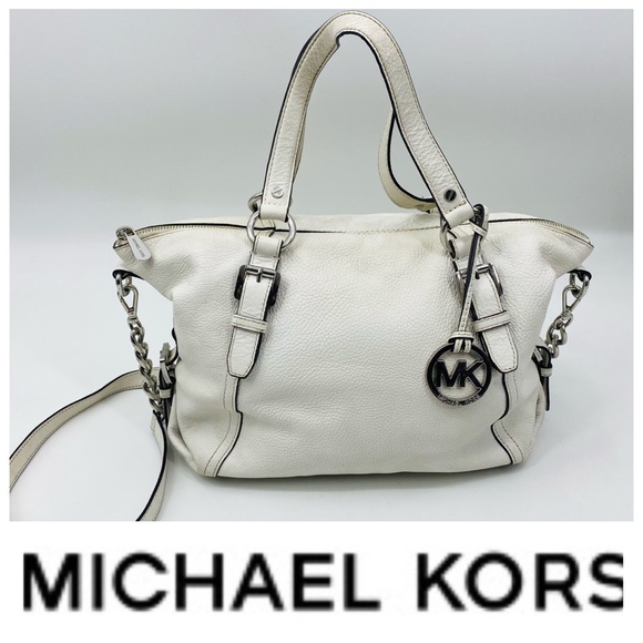Michael Kors Handbags - 💕SALE💕Michael Kors White Leather Grayson Satchel
